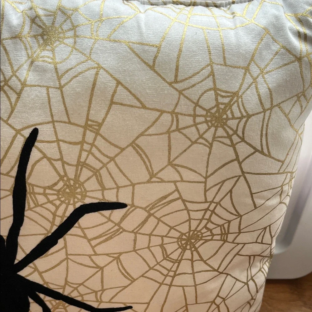 Spider Web Halloween Throw Pillow